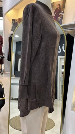 invee modal kumaş tunik 7254 kahve