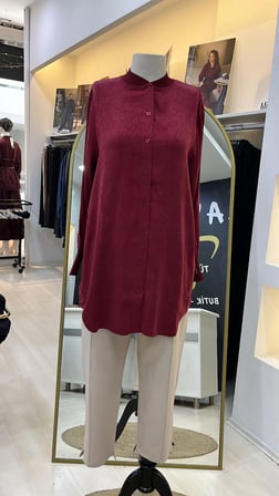 invee modal kumaş tunik 7254 bordo