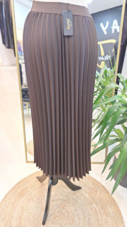 İnvee Pliseli Etek kahverengi 6998