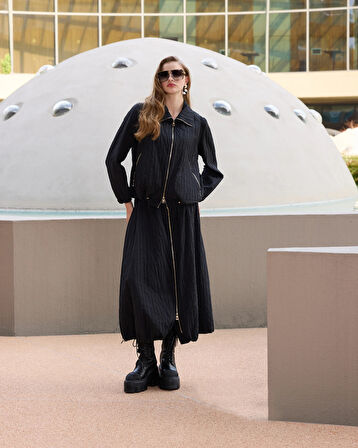 Misswhence Tafta Etek Takım 38216 siyah