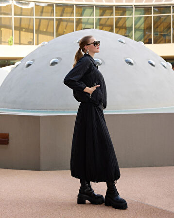 Misswhence Tafta Etek Takım 38216 siyah