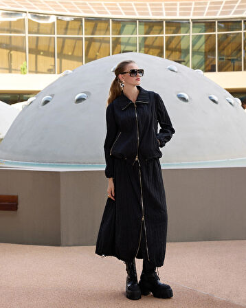 Misswhence Tafta Etek Takım 38216 siyah