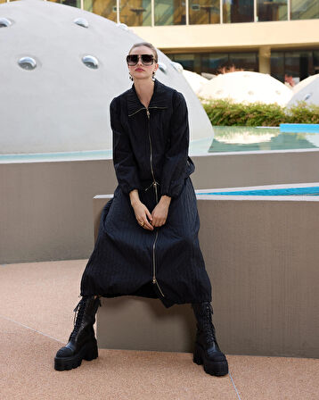 Misswhence Tafta Etek Takım 38216 siyah