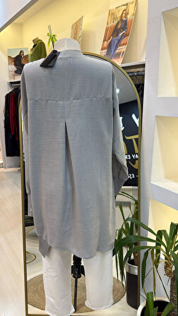 İnvee Asimetrik Kesim Tunik GRİ 6122