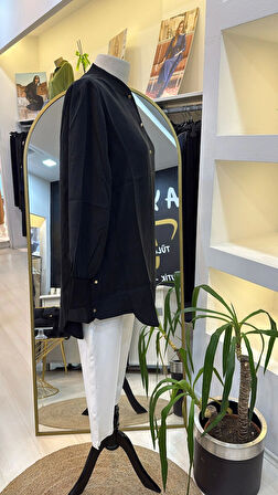 invee gomlek siyah 6674 M