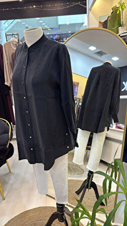 invee gomlek siyah 6674 M