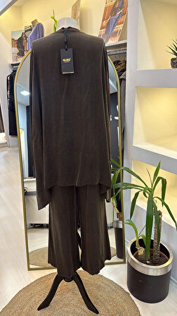 Nuss 1033 Cupra İpek Takım - KAHVE