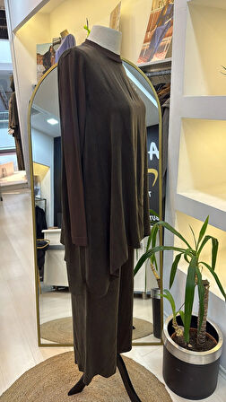 Nuss 1033 Cupra İpek Takım - KAHVE