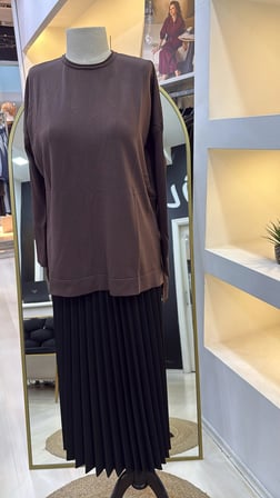 nuss triko tunik kahve k116