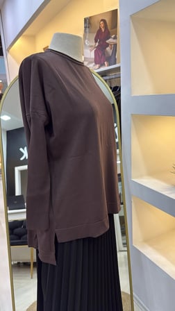 nuss triko tunik kahve k116