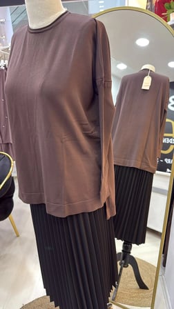 nuss triko tunik kahve k116
