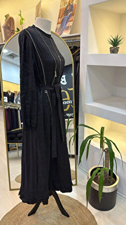 Misswhence Tafta Crush Elbise 38804 SİYAH