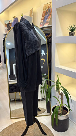 Nuss 1001 Jakar Detay Pantolonlu Takım - ANTRASİT