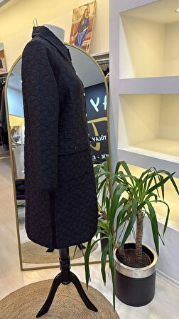 İnvee 7096 Kapitone Ceket - SİYAH