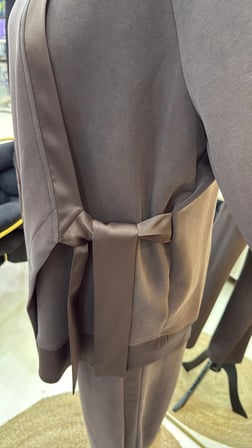 Nuss cep detayli PANTOLONLU Takım KAHVE 1046