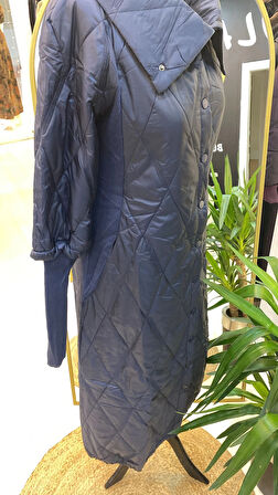 İNVEE KOLLARİ TRİKO ŞİŞME MONT LAÇİVERT 6378