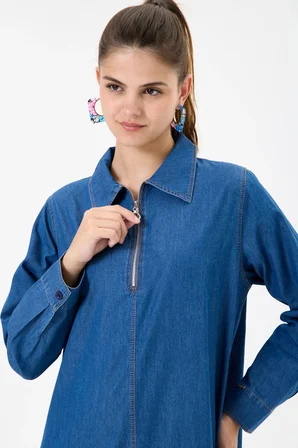 invee Kot Elbise 7162 LACİVERT