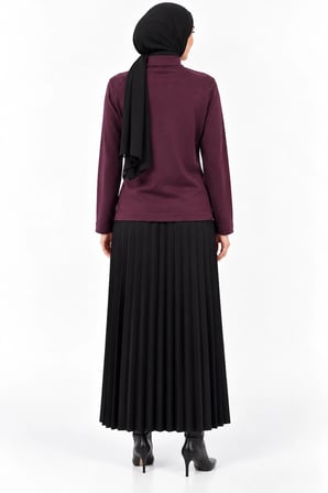 nuss triko tunik bordo 206