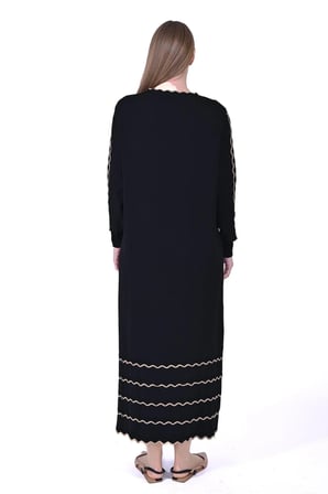 invee Triko Elbise SİYAH 7030