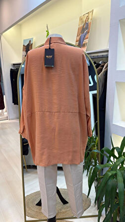 Nuss 3001 Oversize Basic Gömlek - oranj