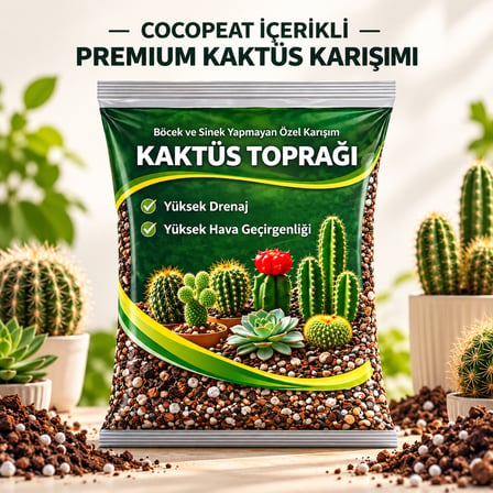 5 Litre Premium Kaktüs Toprağı - Böcek Sinek Yapmayan Premium Toprak