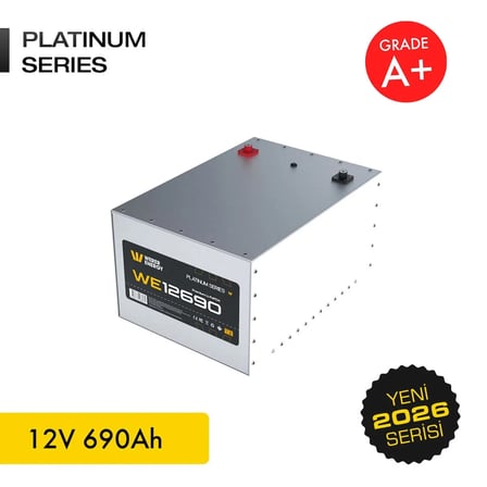 12V 690Ah LiFePO4 Platinum Series Bluetooth'lu Lityum Demir Fosfat Akü/Batarya