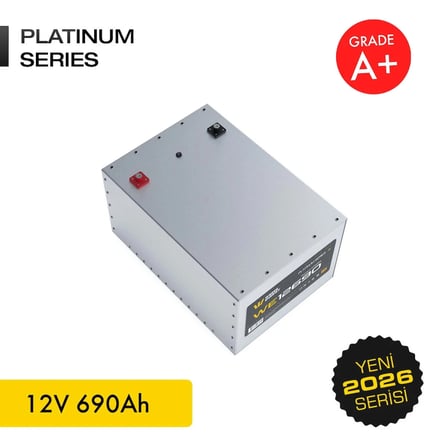 12V 690Ah LiFePO4 Platinum Series Bluetooth'lu Lityum Demir Fosfat Akü/Batarya
