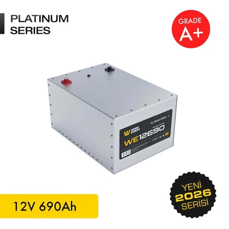 12V 690Ah LiFePO4 Platinum Series Bluetooth'lu Lityum Demir Fosfat Akü/Batarya