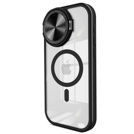 Apple iPhone 14 Pro Max Kılıf Teleskop Lens Magsafe Silikon Kapak - Siyah