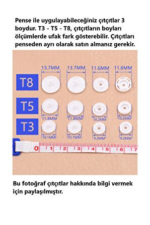 Plastik Çıtçıt Basma Pensesi (T3 - T5 - T8 Plastik Çıtçıt Pensesi)