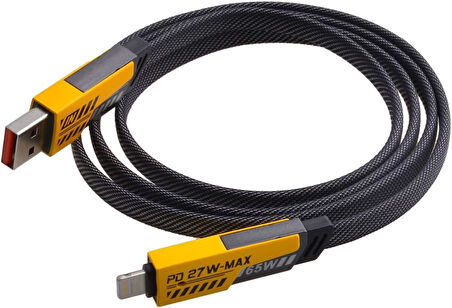 4-in-1 Usb-A Type-C To Lightning + Type-C 65w Hızlı Şarj Ve Data Kablosu (1,20mt)