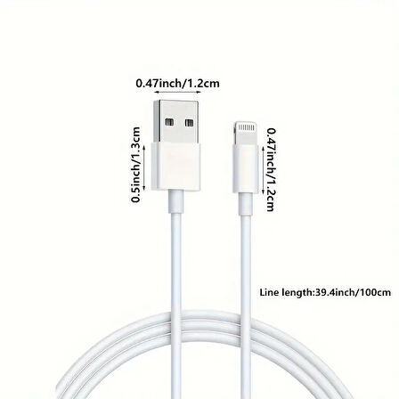 SL-227/IOS USB Data Kablosu, Şarj Kablosu - Tip A'dan Lightning 1mt