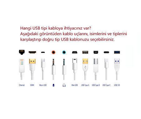 SL-227TC USB Data Kablosu, Şarj Kablosu - Tip A'dan Tip C'ye (Type A - Type C) 1mt