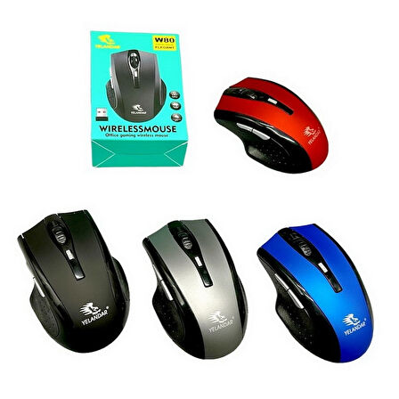 5 Tuşlu Kablosuz Bilgisayar Faresi W80 - Kablosuz Mouse