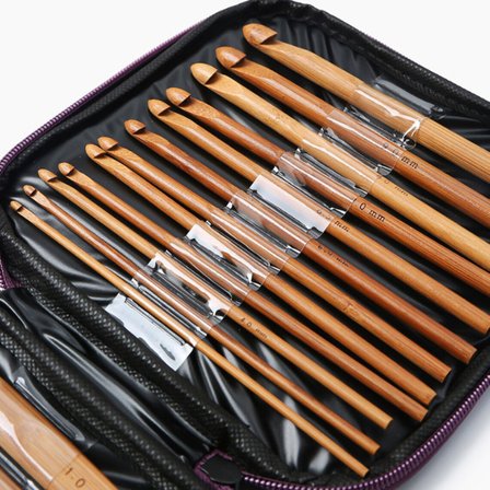 20 Parça Bambu Tığ Seti – 1.0 mm’den 10 mm’ye kadar tüm boylar tek pakette