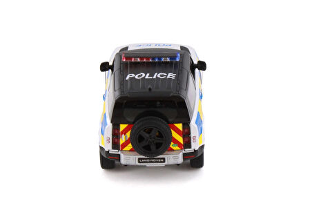 Kinsmart Land Rover Defender Polis Aracı Diecast Model Araba Çek Bırak Özellikli Lisanslı Ürün