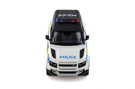 Kinsmart Land Rover Defender Polis Aracı Diecast Model Araba Çek Bırak Özellikli Lisanslı Ürün