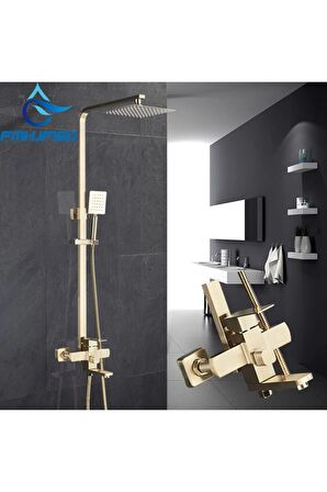 Banyo Bataryası Duş Seti Mat Gold Özel Seri Yeni Model 5 Yıl Garantili.