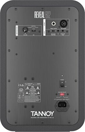 Tannoy REVEAL 802 140W 8\ Çift Amplifikatörlü Stüdyo Referans Monitörü, Ayarlanmış Önden Ses Veren Bas Bağlantı Noktasına Sahip"