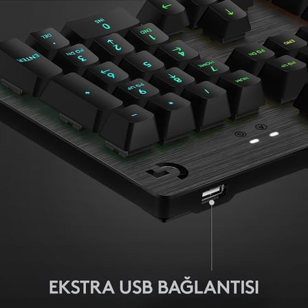  Logitech G G512 Carbon LIGHTSYNC RGB GX Brown Mekanik Oyun Klavyesi - Siyah