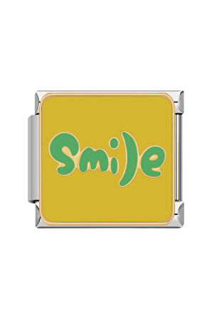 Gülümse (Smile) Çelik İtalyan Charm