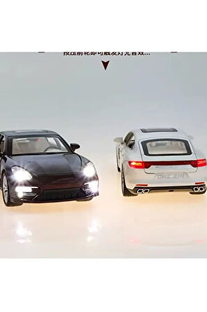 1:24 Porsche Panemera Diecast Araba Sesli Işıklı Koleksiyonluk Porsche Panamera Araba