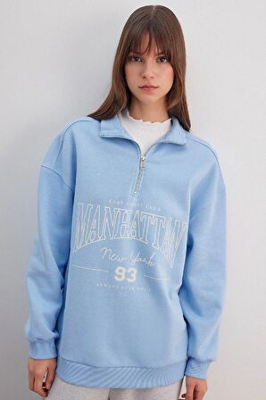 DeFacto Regular Fit Bisiklet Yaka İçi Yumuşak Tüylü Kalın Sweatshirt Tunik C1671AX24SPBE281