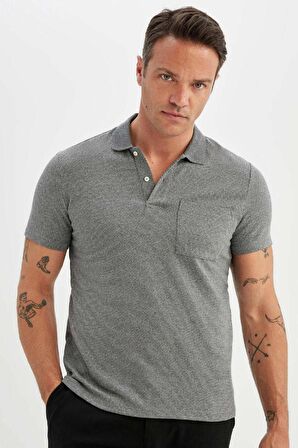 DeFacto Slim Fit Kısa Kollu Polo Tişört D0031AX24SMGR210