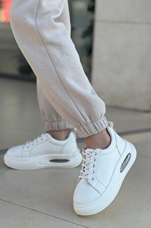 Günlük Kadın Sneaker Örgü Bağcıklı Hafif Kalın Yüksek Balon Taban Yürüyüş Spor Ayakkabı 5750