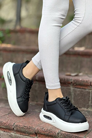 Günlük Kadın Sneaker Örgü Bağcıklı Hafif Kalın Yüksek Balon Taban Yürüyüş Spor Ayakkabı 5750