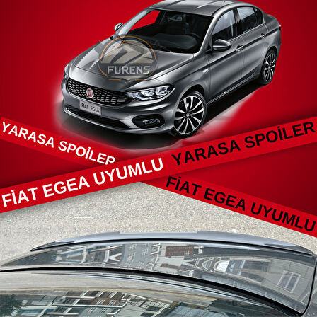 Fiat Egea Bagaj Üstü Slim Yarasa Spoiler Parlak Siyah