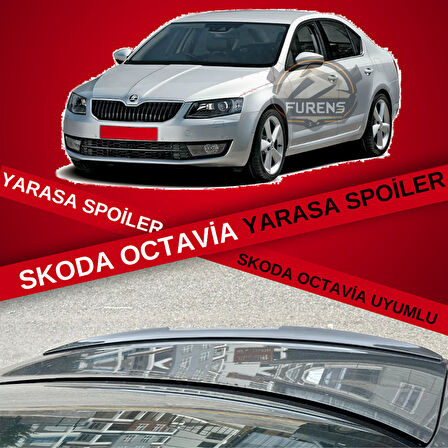 Skoda Octavia Piano Black Bagaj Üstü Yarasa Spoiler Bagaj Çıtası