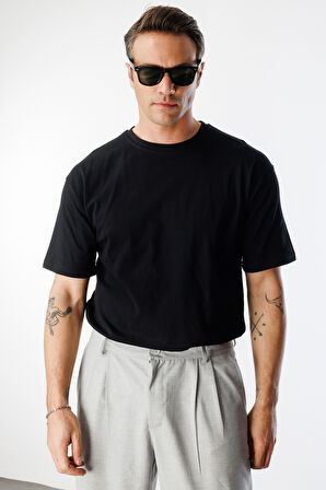  Erkek Oversize Fit %100 Organik Pamuk Bisiklet Yaka Tişört OVERSIZE-ERKEK-T-SHIRT