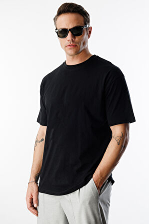  Erkek Oversize Fit %100 Organik Pamuk Bisiklet Yaka Tişört OVERSIZE-ERKEK-T-SHIRT